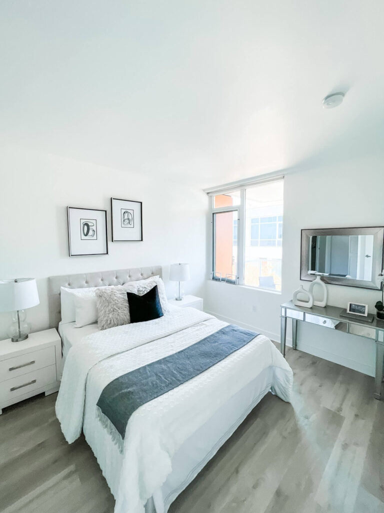 Bedroom staged by Charisse Lain