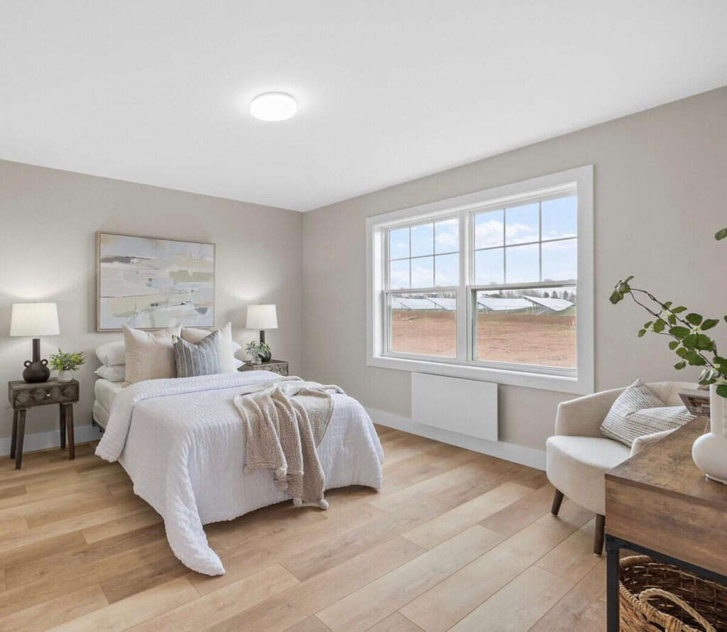 Bedroom staged by Modern Home Staging, Sarah Waterfield