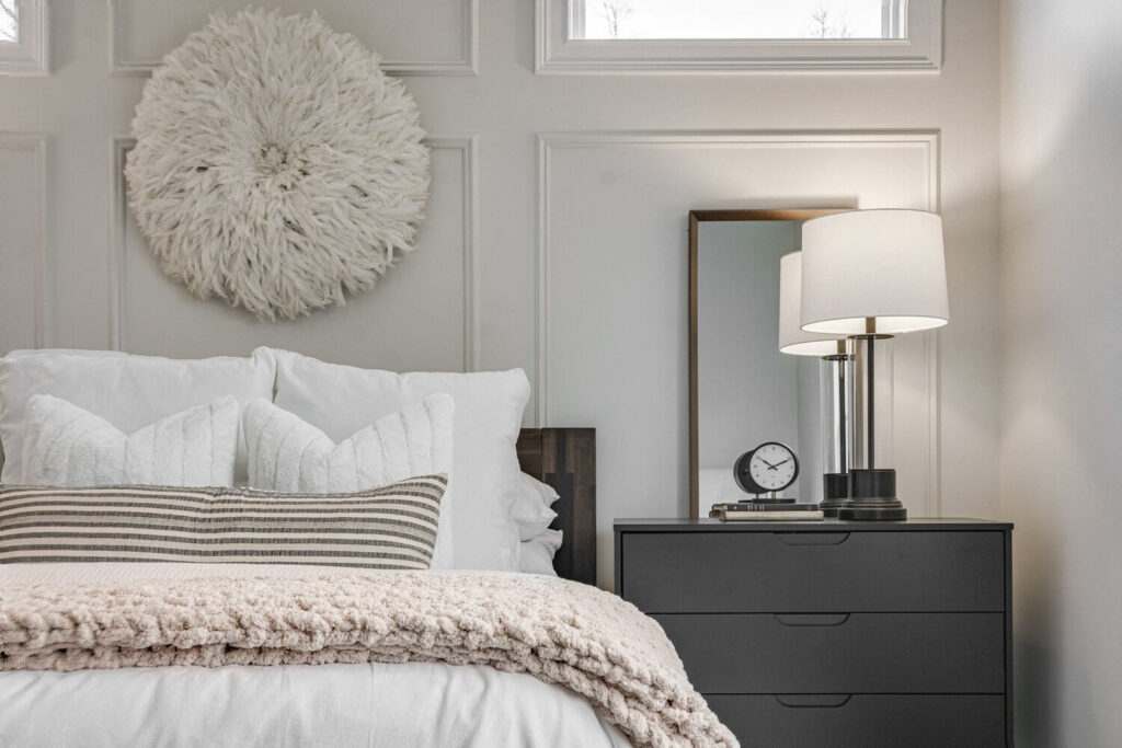 bedroom staged by flourish interiors