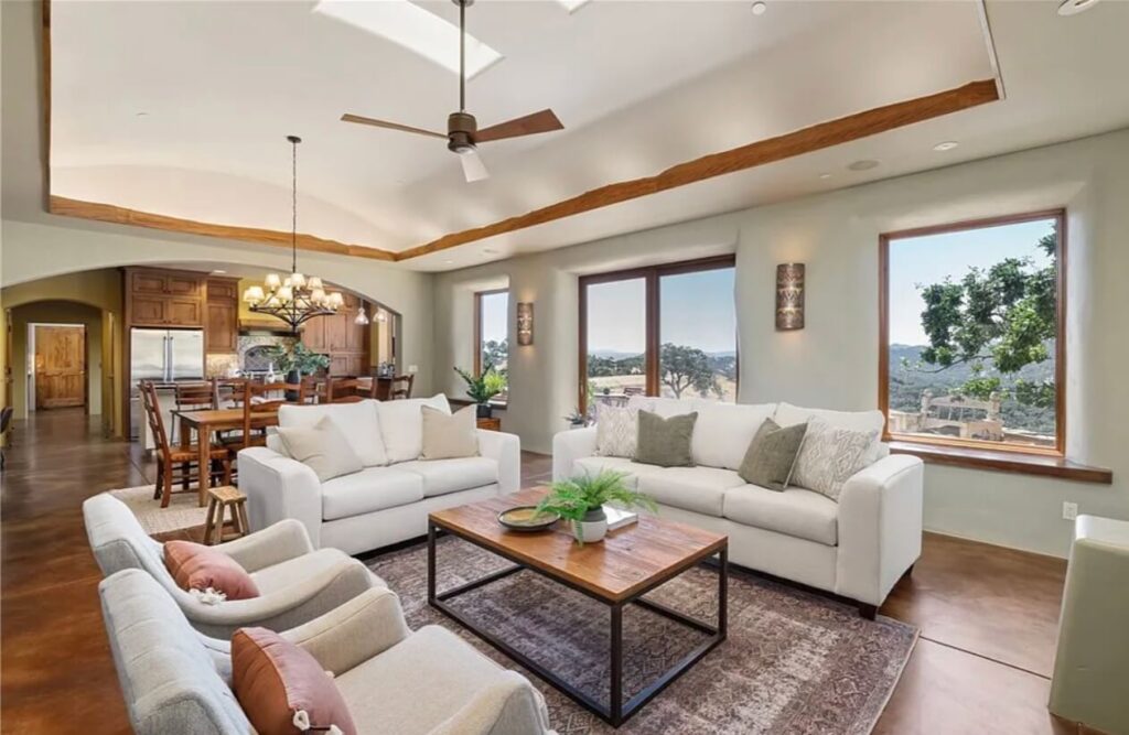Living room staged by Acacia Creek Home Staging